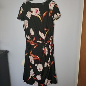 Black flower dress